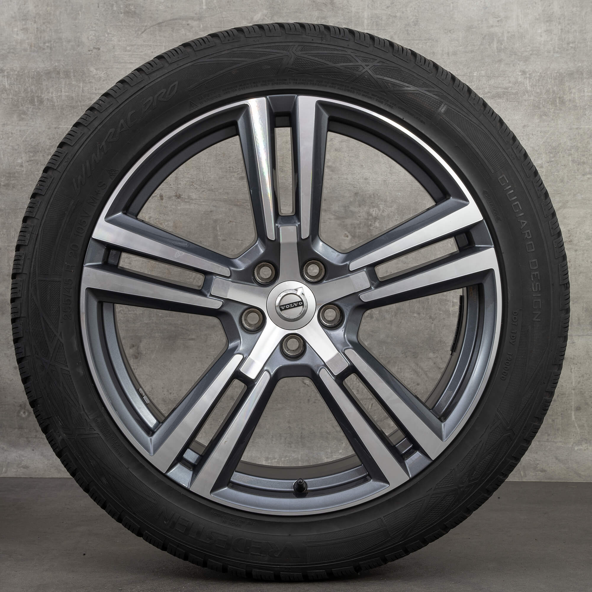 Volvo XC60 2018-2020 OEM Wheel Rim - 20" X 8" - Machined Charcoal - Remanufactured
