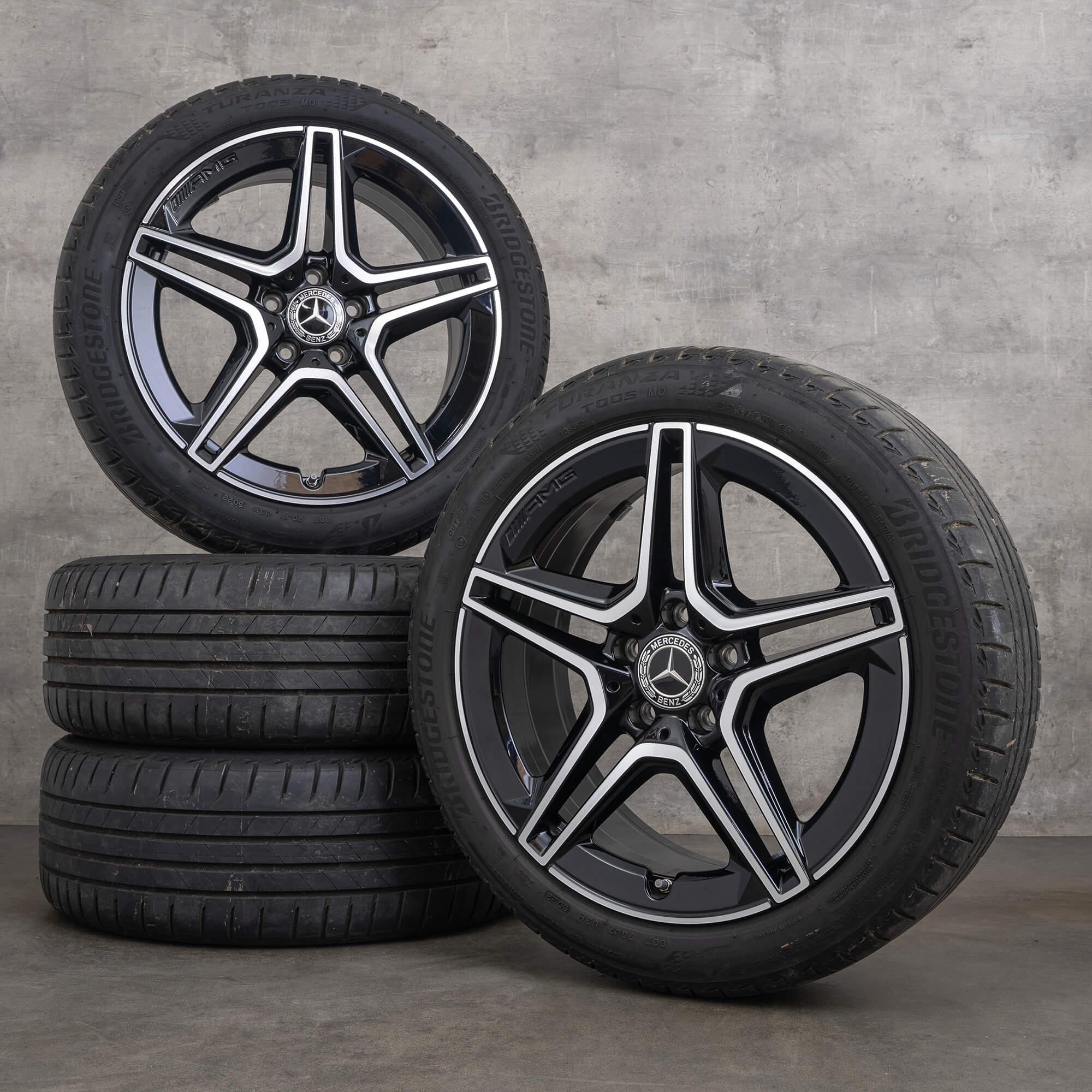 Jantes AMG 18 Pouces Pour Mercedes Classe E - Occasion, Alliage, En Bon État