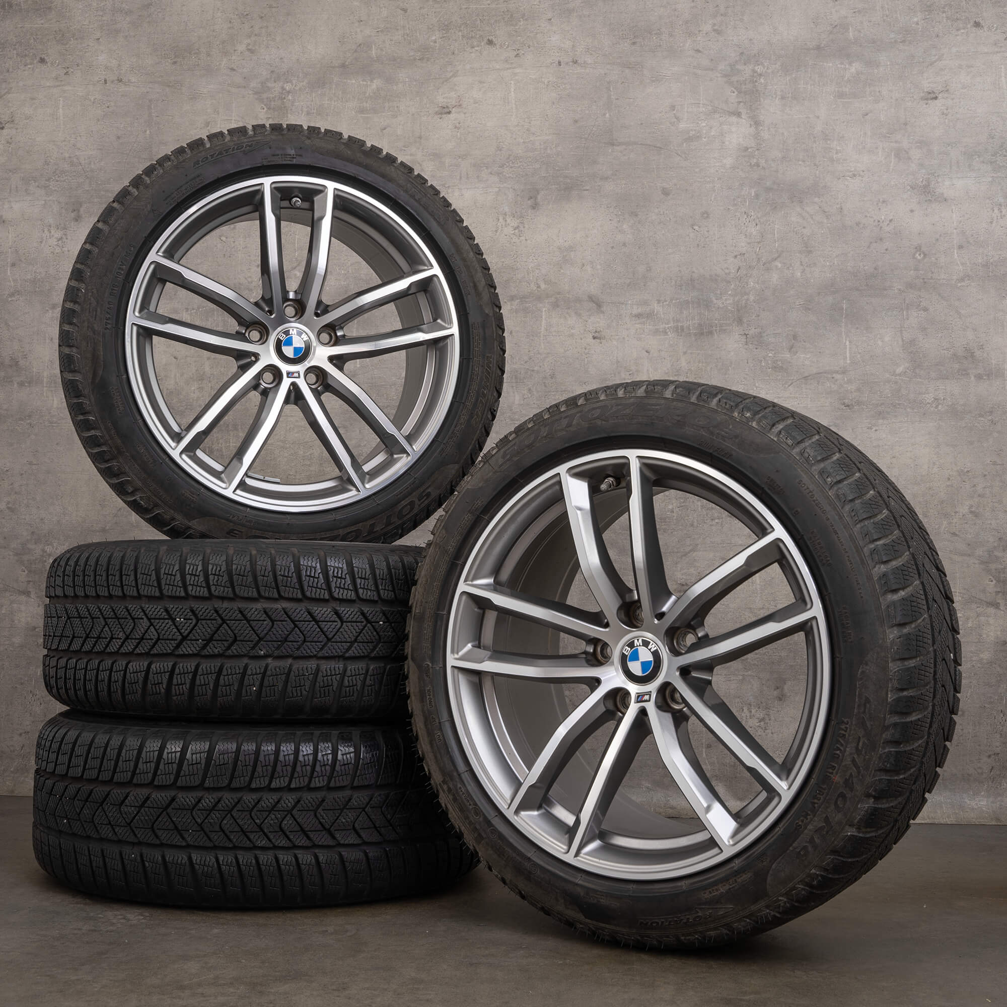 Pneus hiver d'origine BMW Série 5 G30 G31 18 pouces jantes 662 M ...